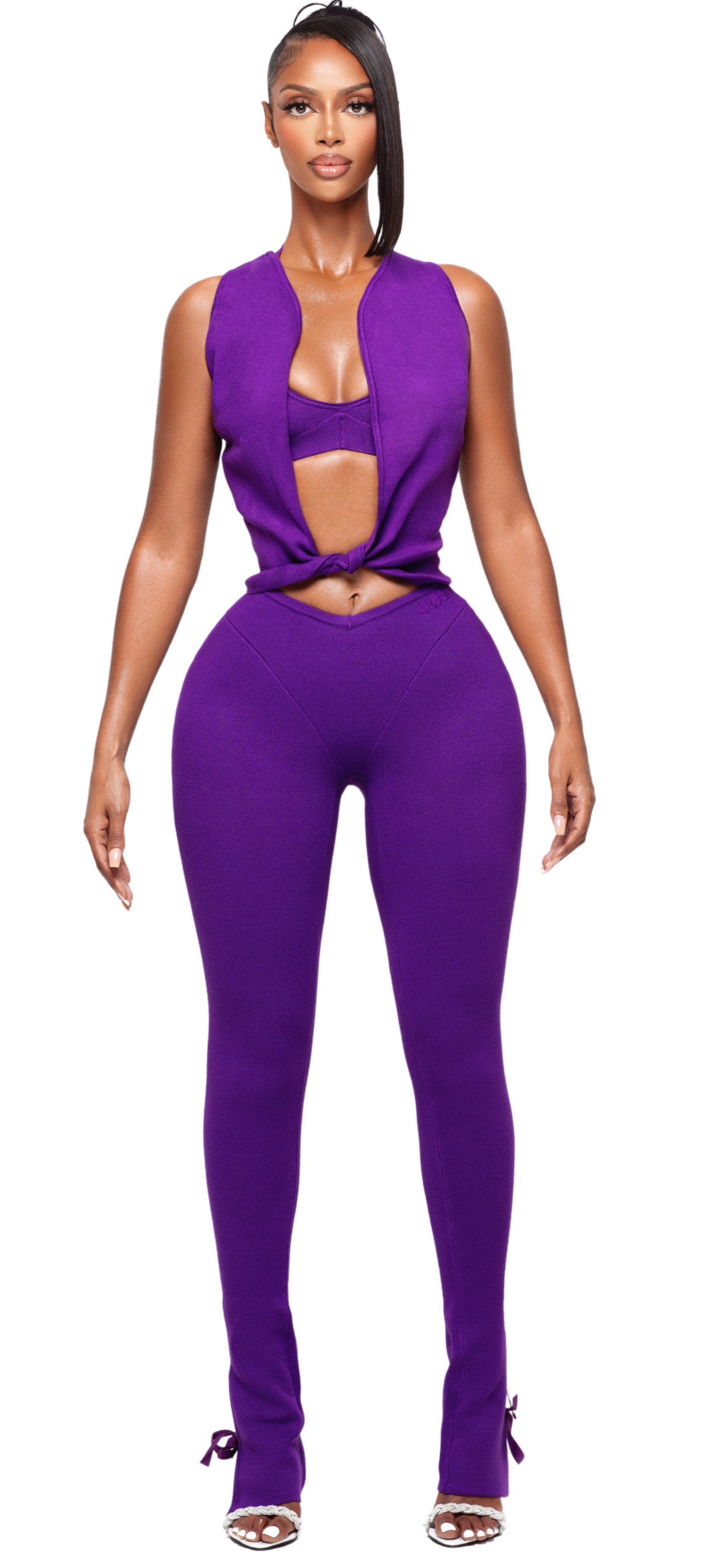 ULTRAVIOLET PLUNGE KNOT TOP