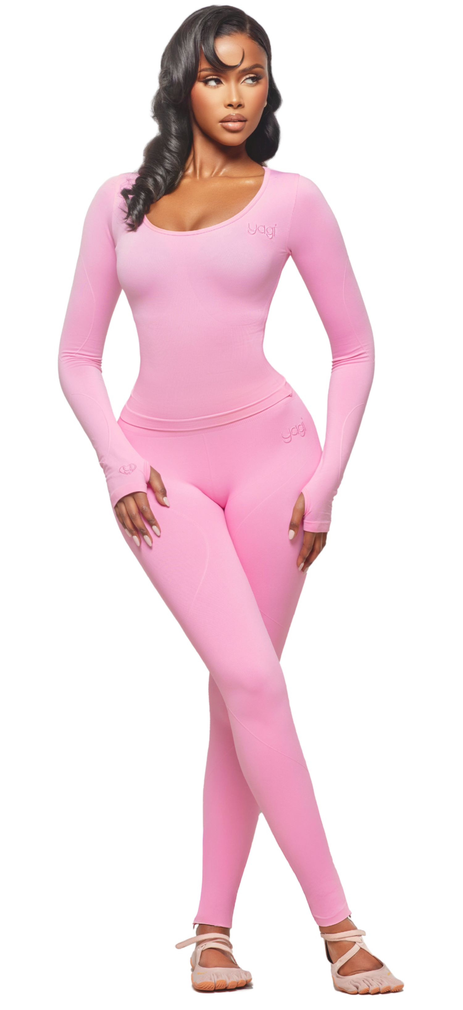 SCULPT BLUSH LONG SLEEVE TOP