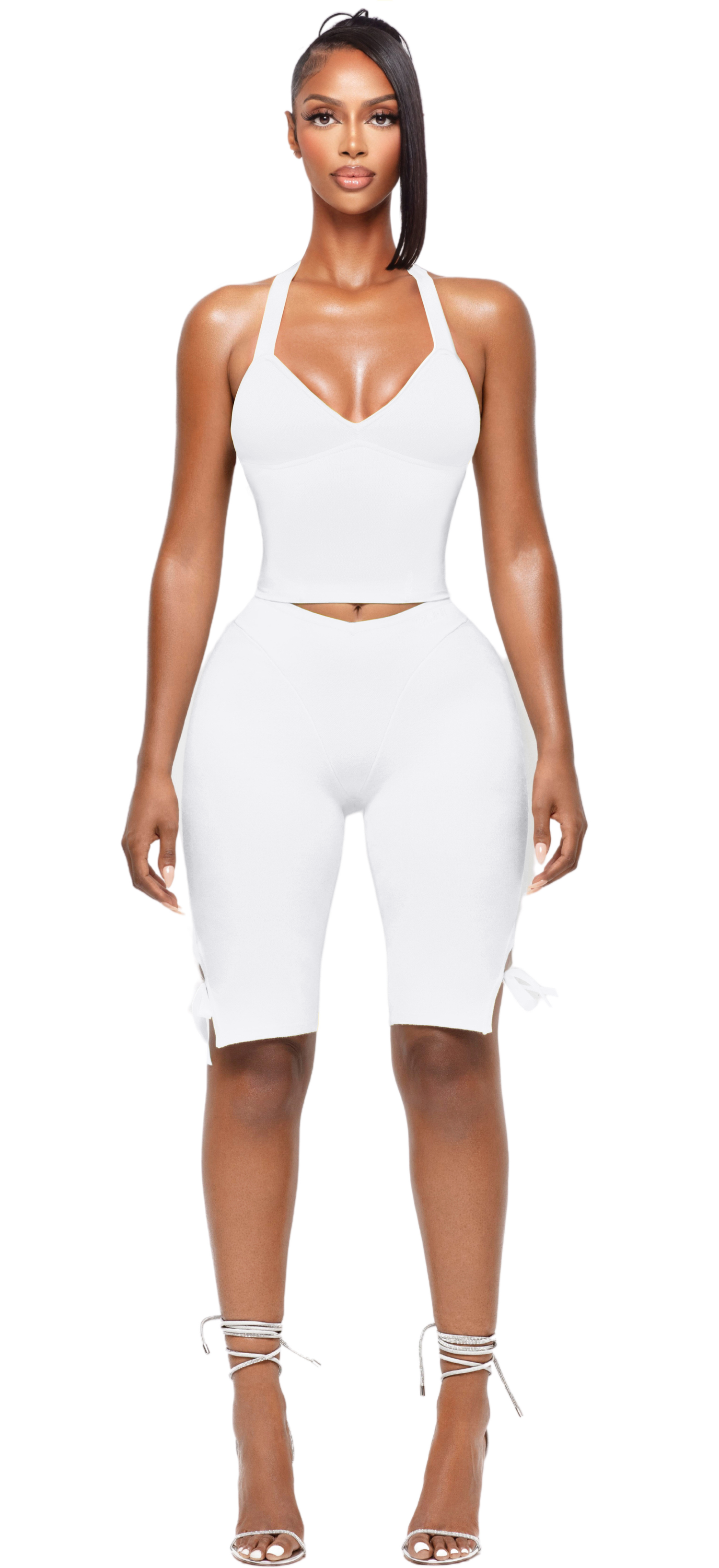 BLANCO BARDOT HALTER TOP