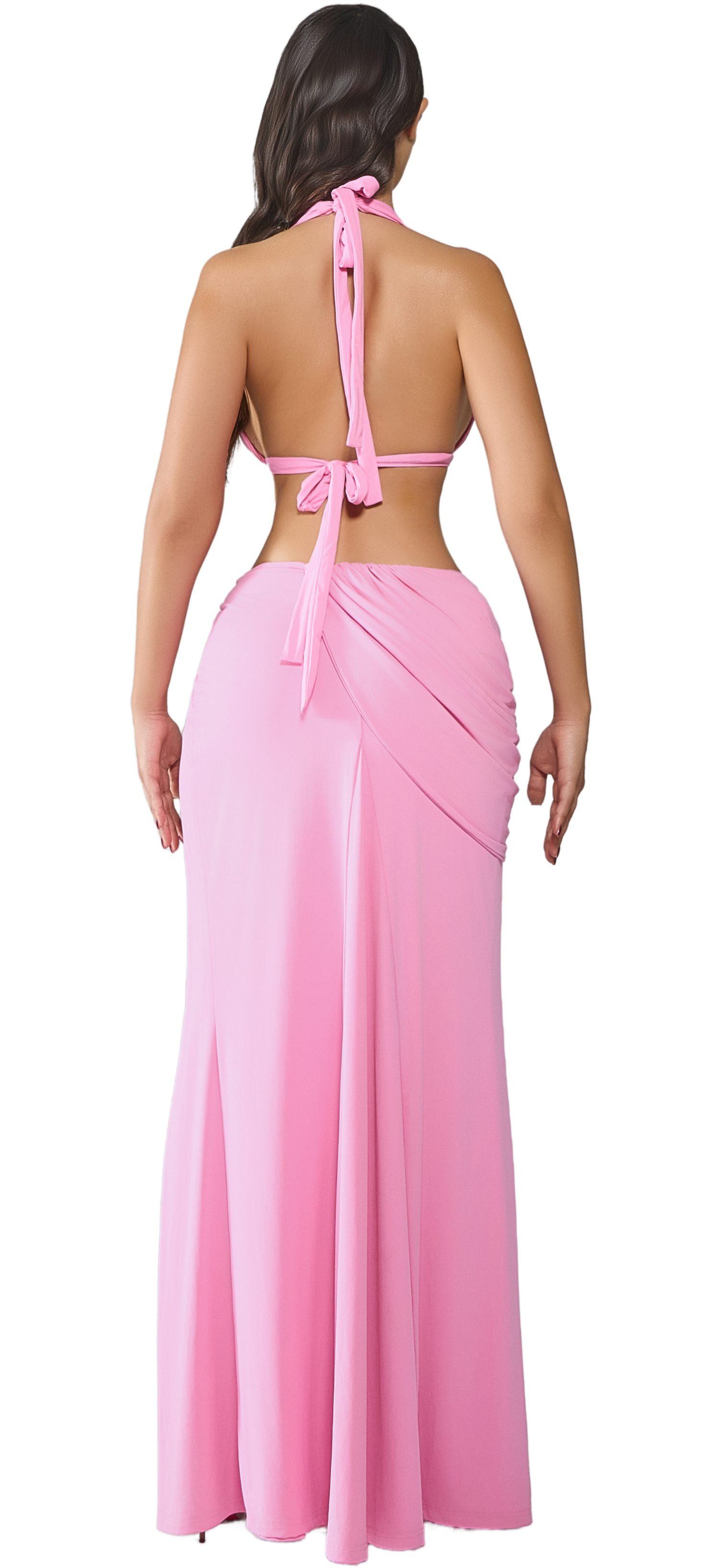 ST BARTH'S PEONY PLUNGE DRESS