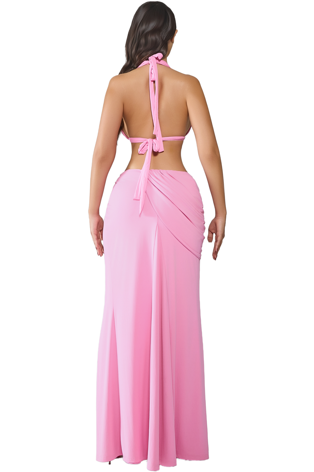 ST BARTH'S PEONY PLUNGE DRESS