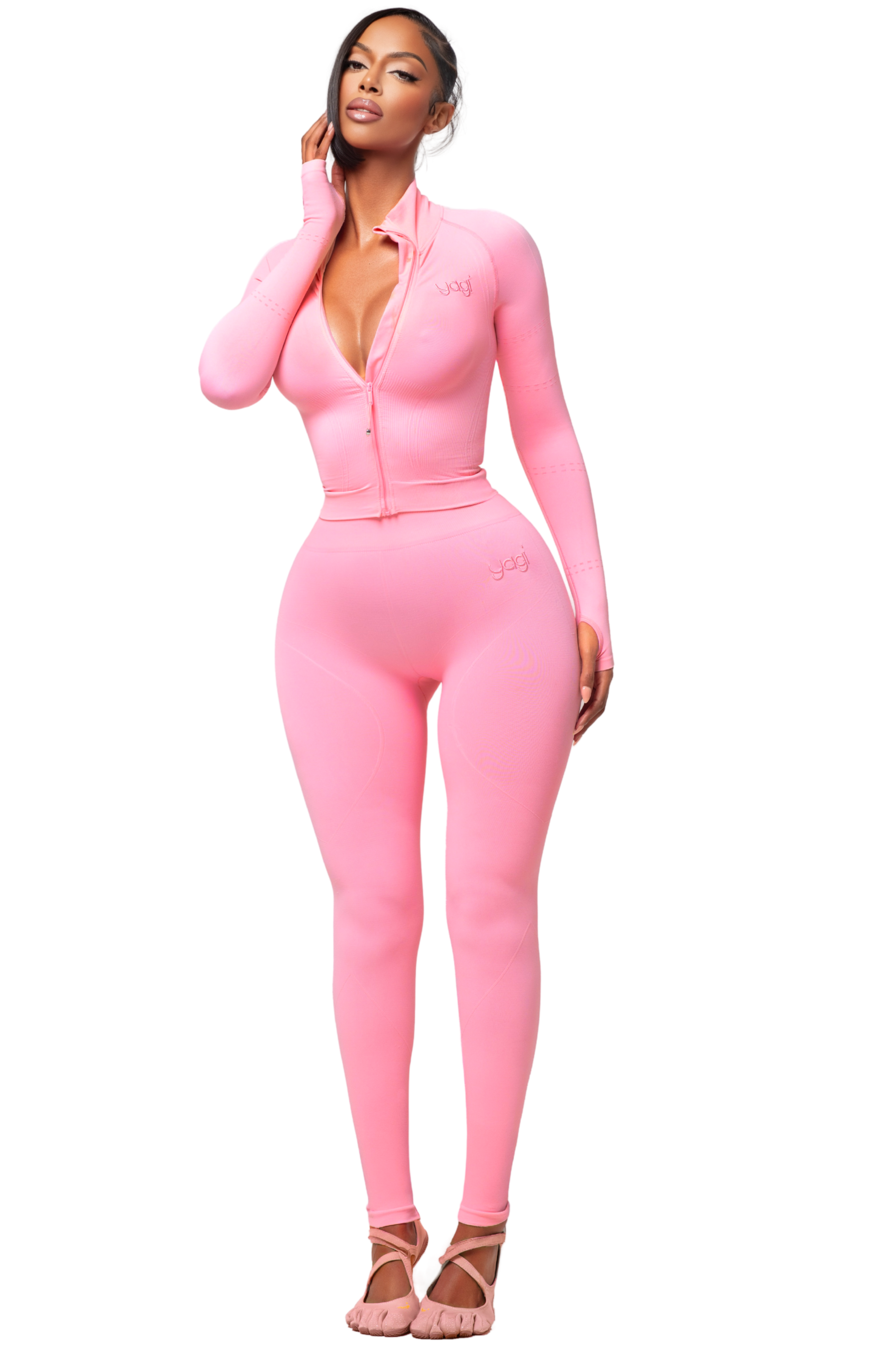 SCULPT BLUSH ZIP UP JACKET