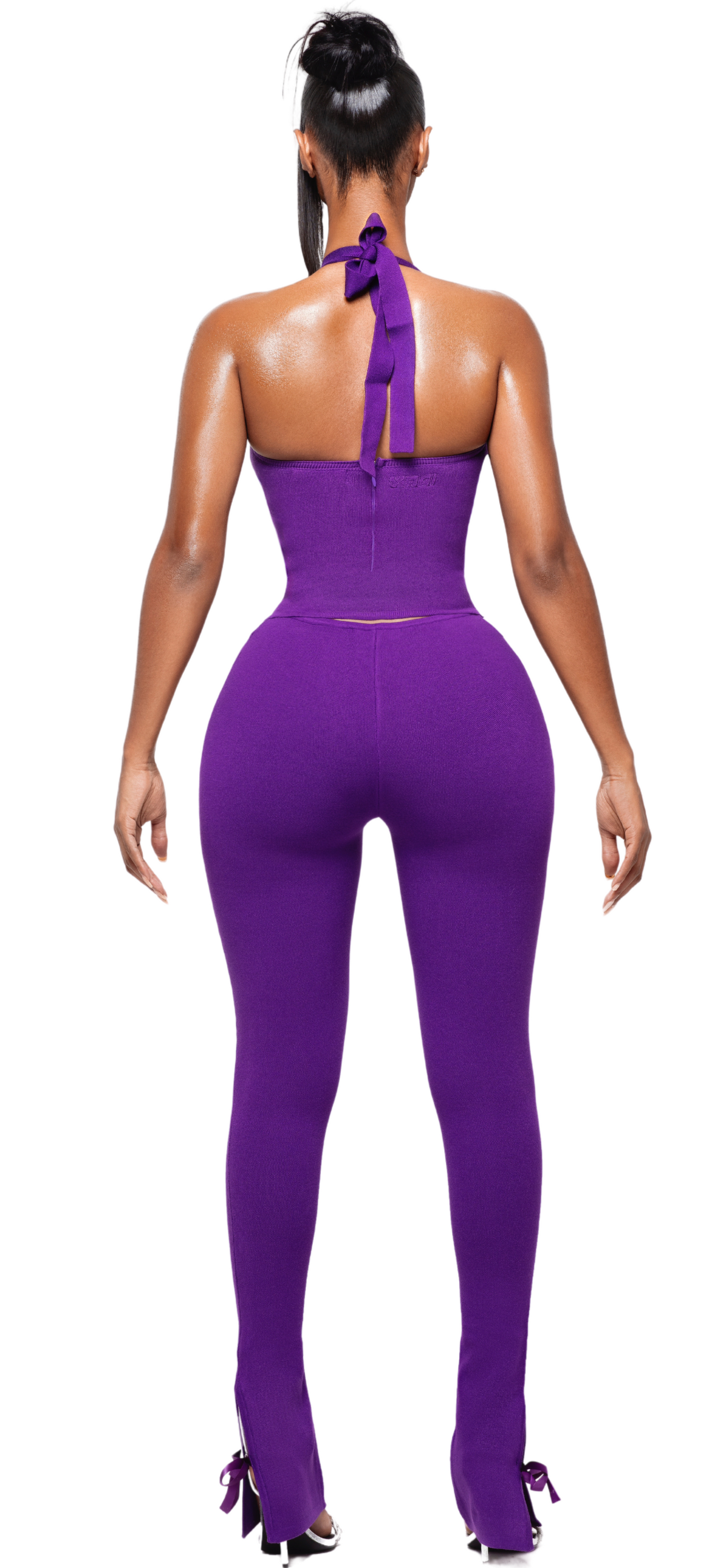 ULTRAVIOLET BARDOT HALTER TOP