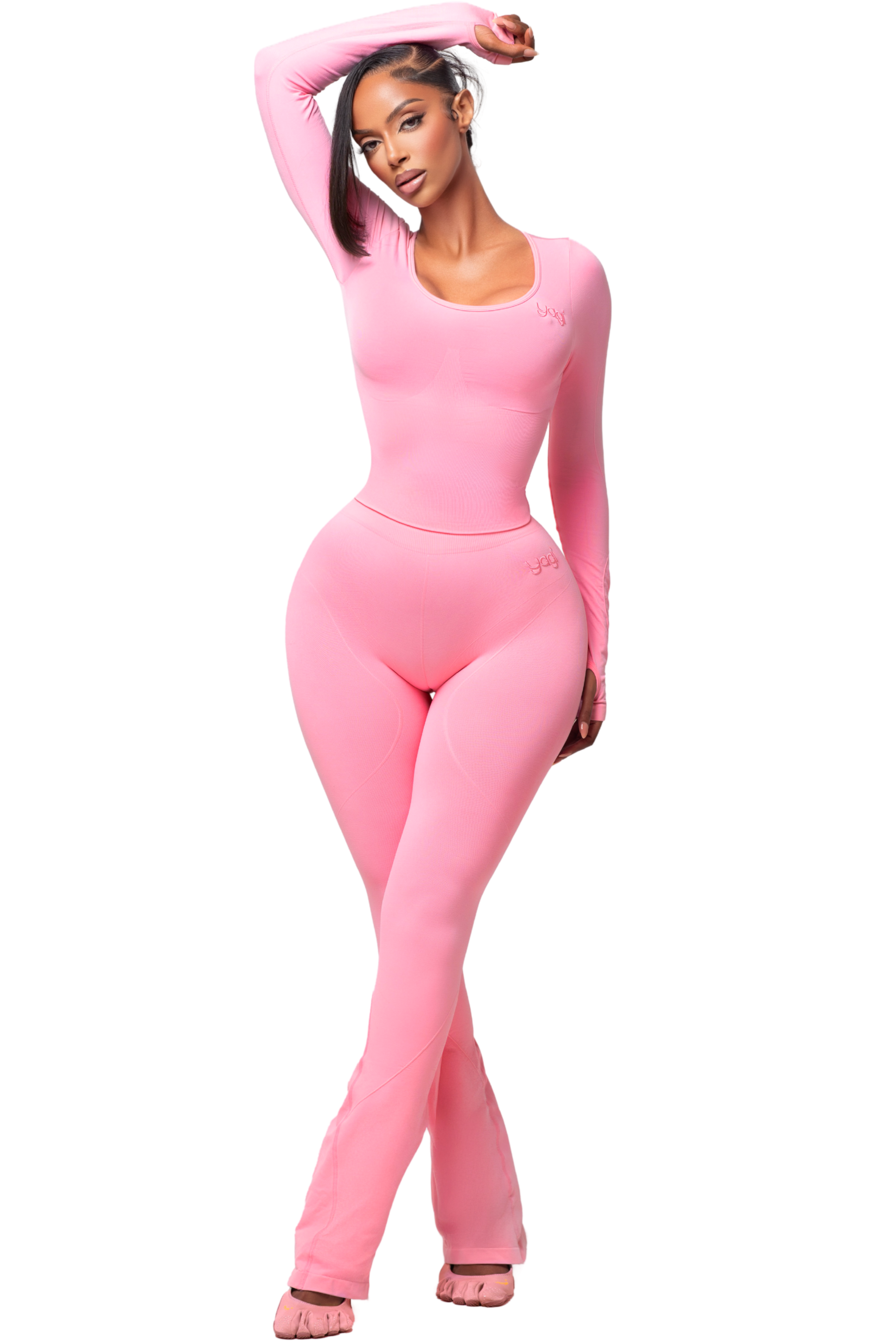 SCULPT BLUSH LONG SLEEVE TOP