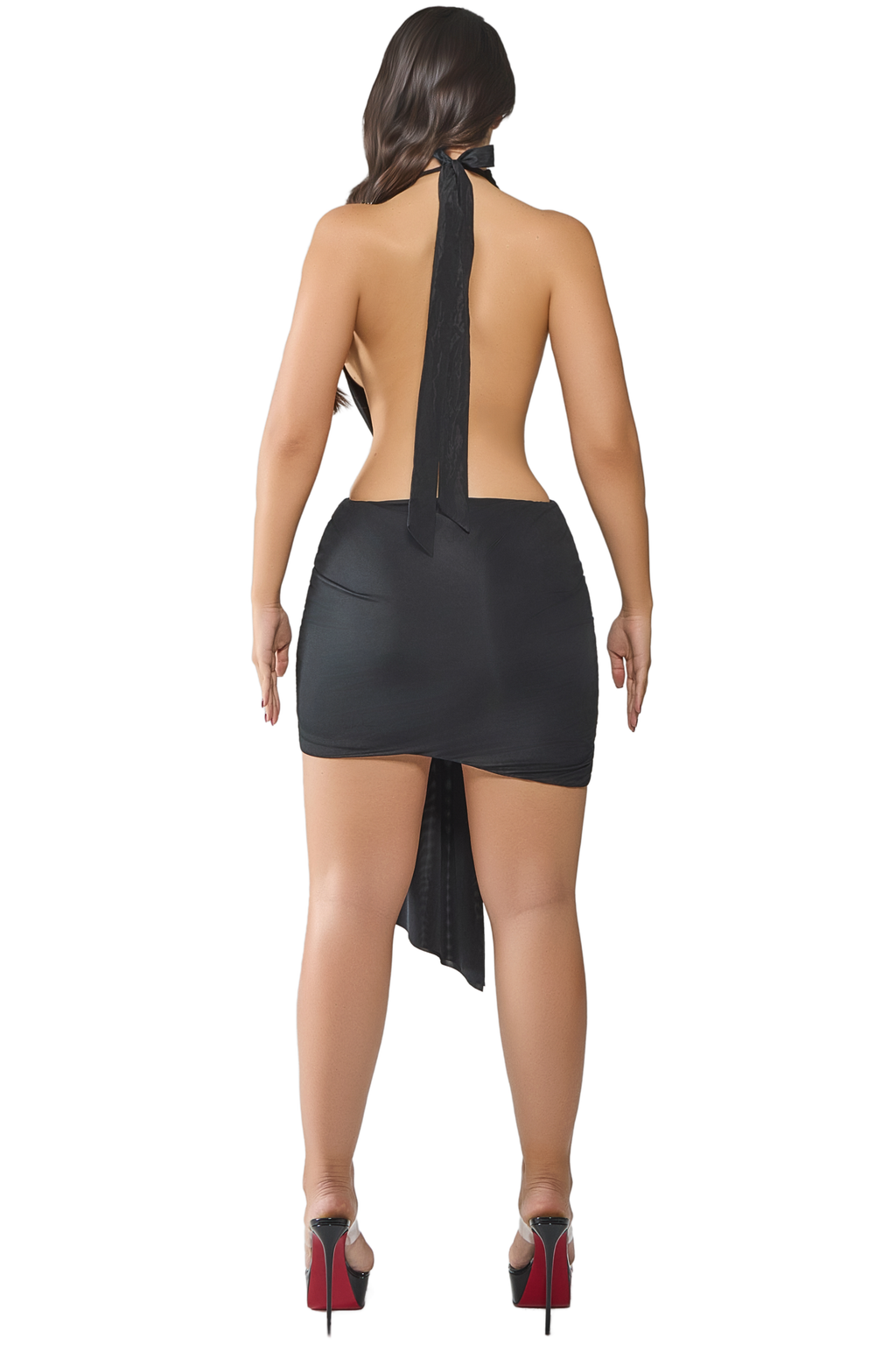 YARA NOIR BACKLESS MINI DRESS