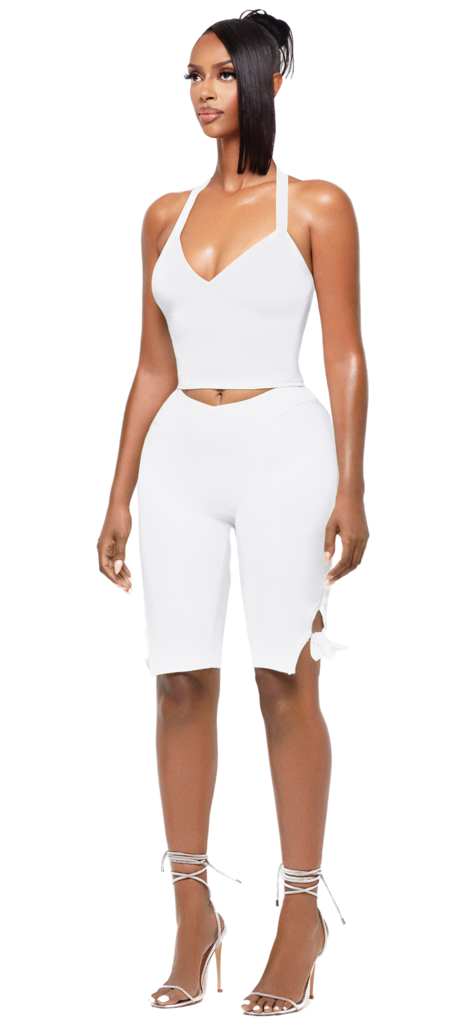 BLANCO BARDOT HALTER TOP