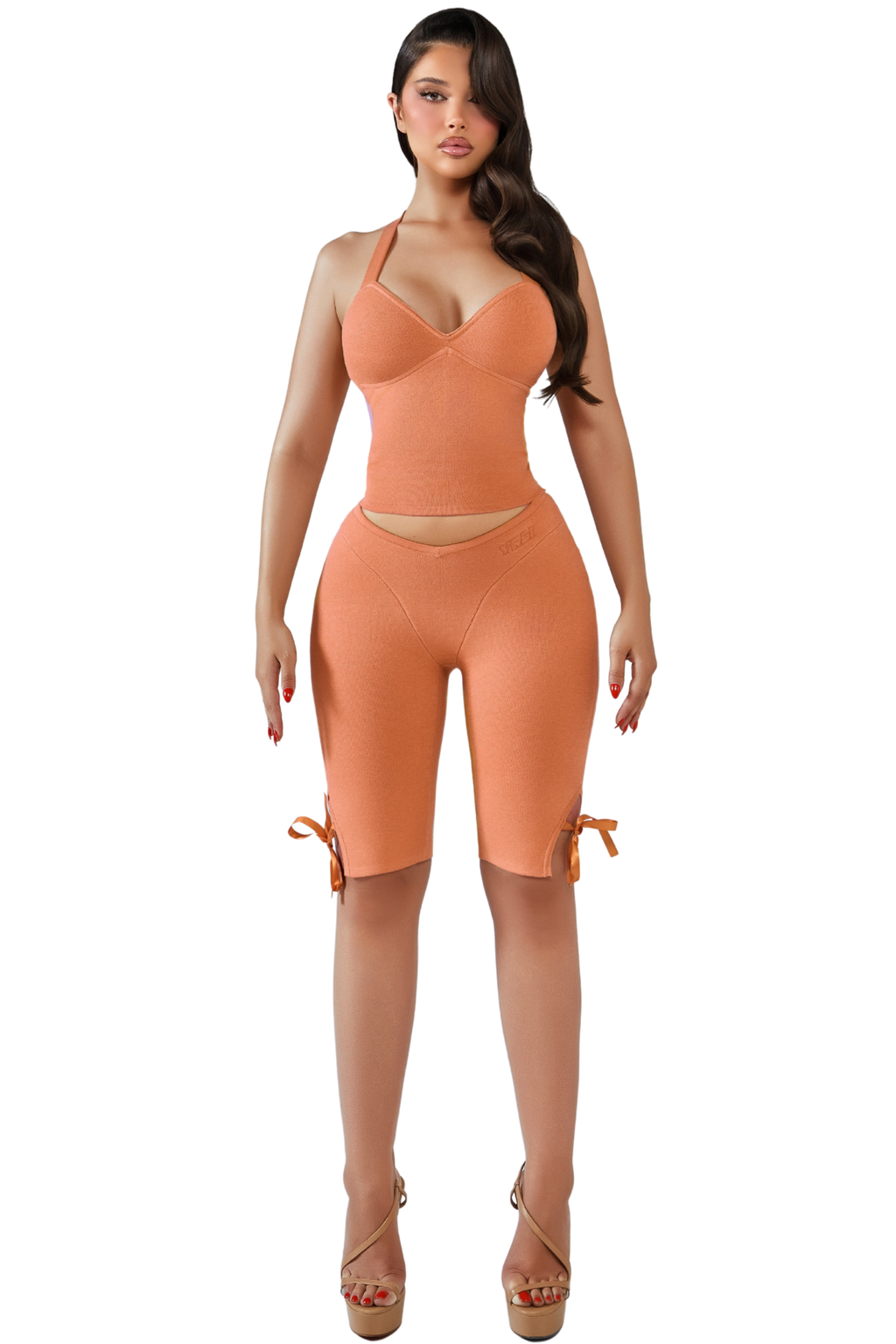 PAPAYA BARDOT HALTER TOP