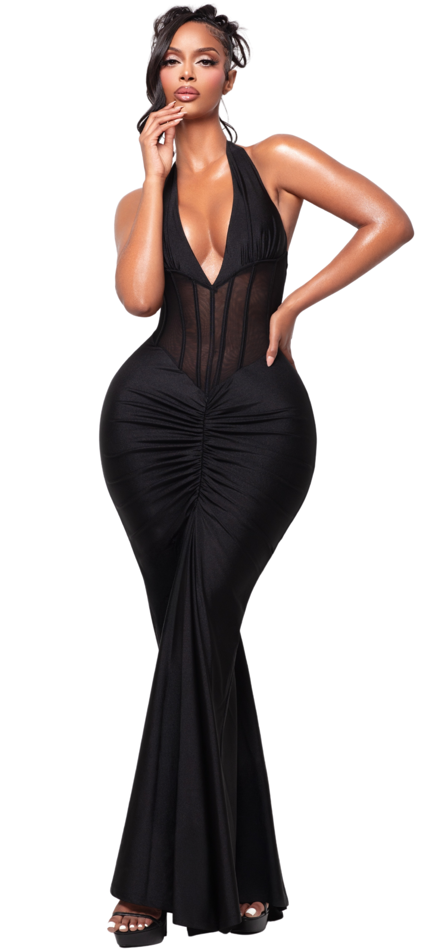 VALENCIA ONYX CORSET DRESS