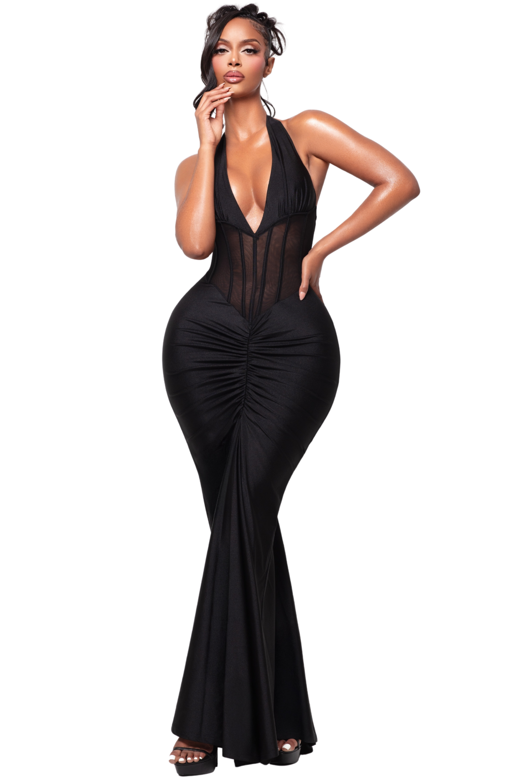 VALENCIA ONYX CORSET DRESS