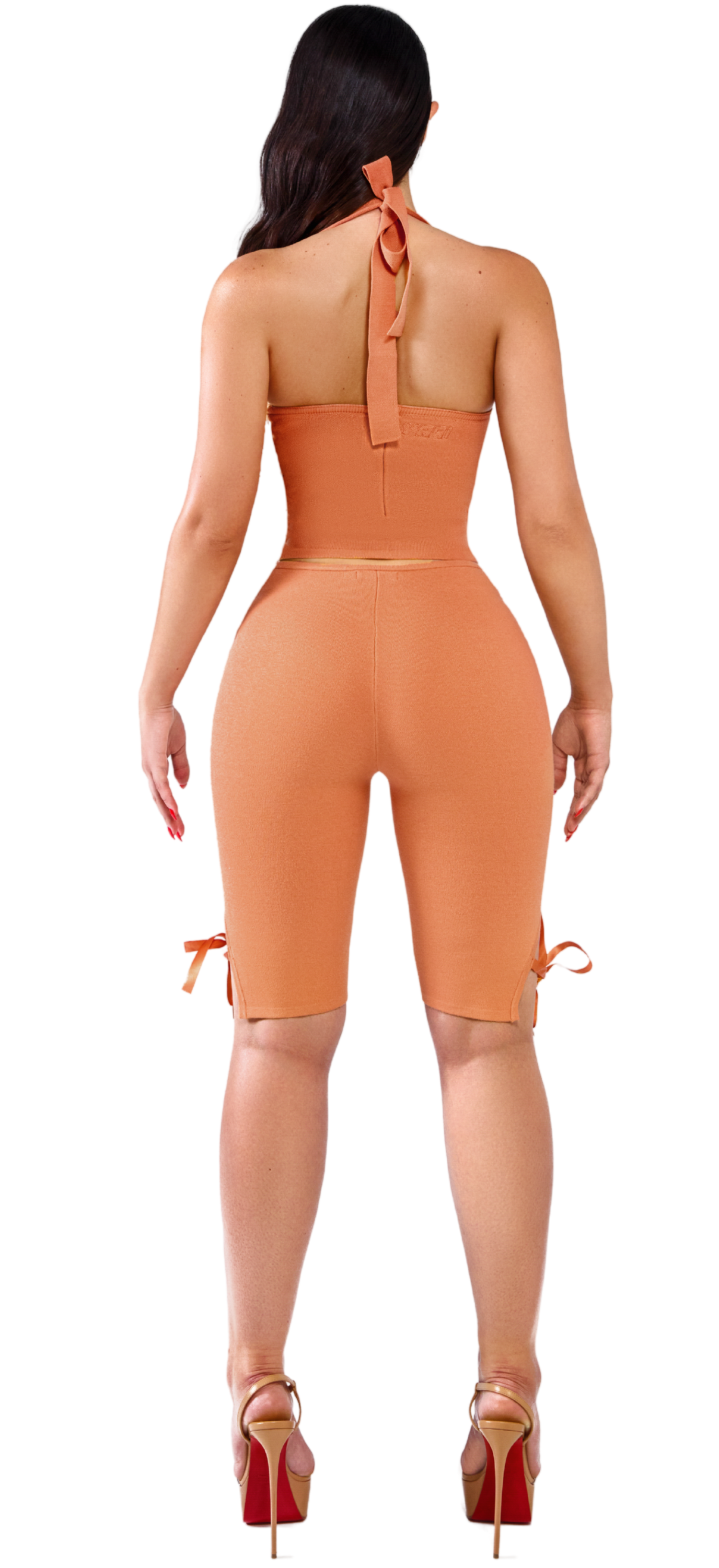PAPAYA BARDOT HALTER TOP