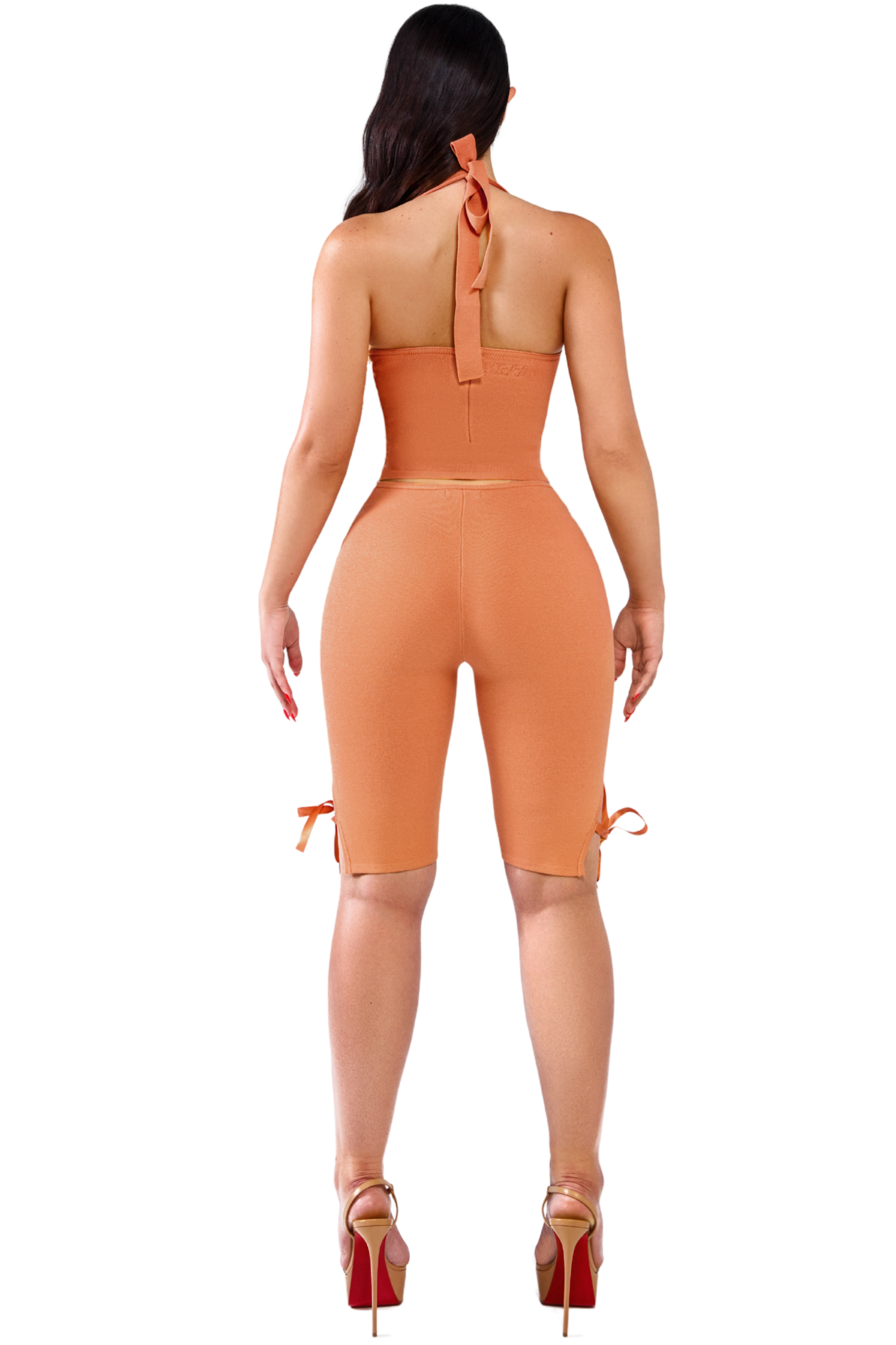 PAPAYA BARDOT HALTER TOP