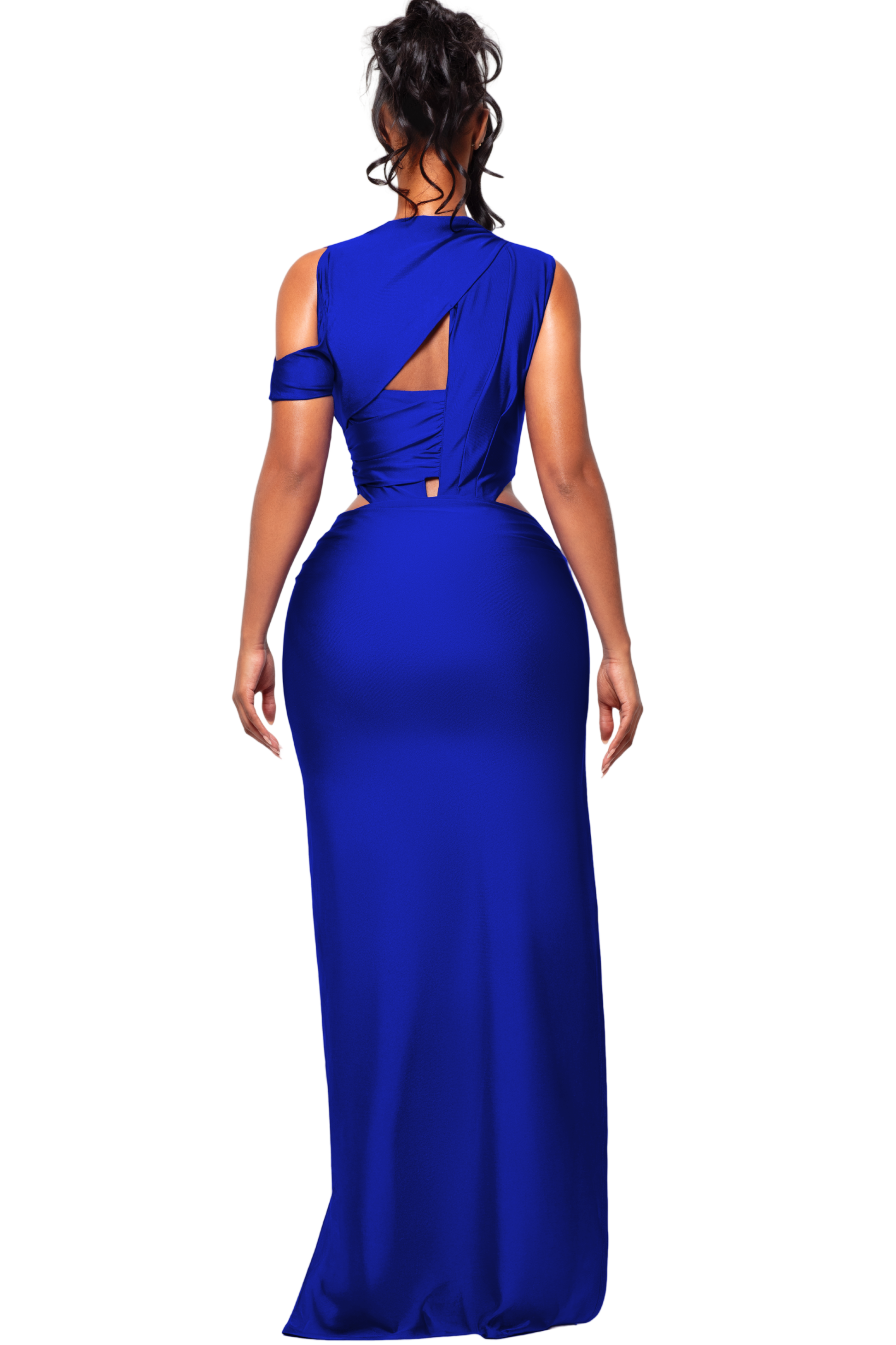 ST TROPEZ BLEU ONE SLEEVE DRESS
