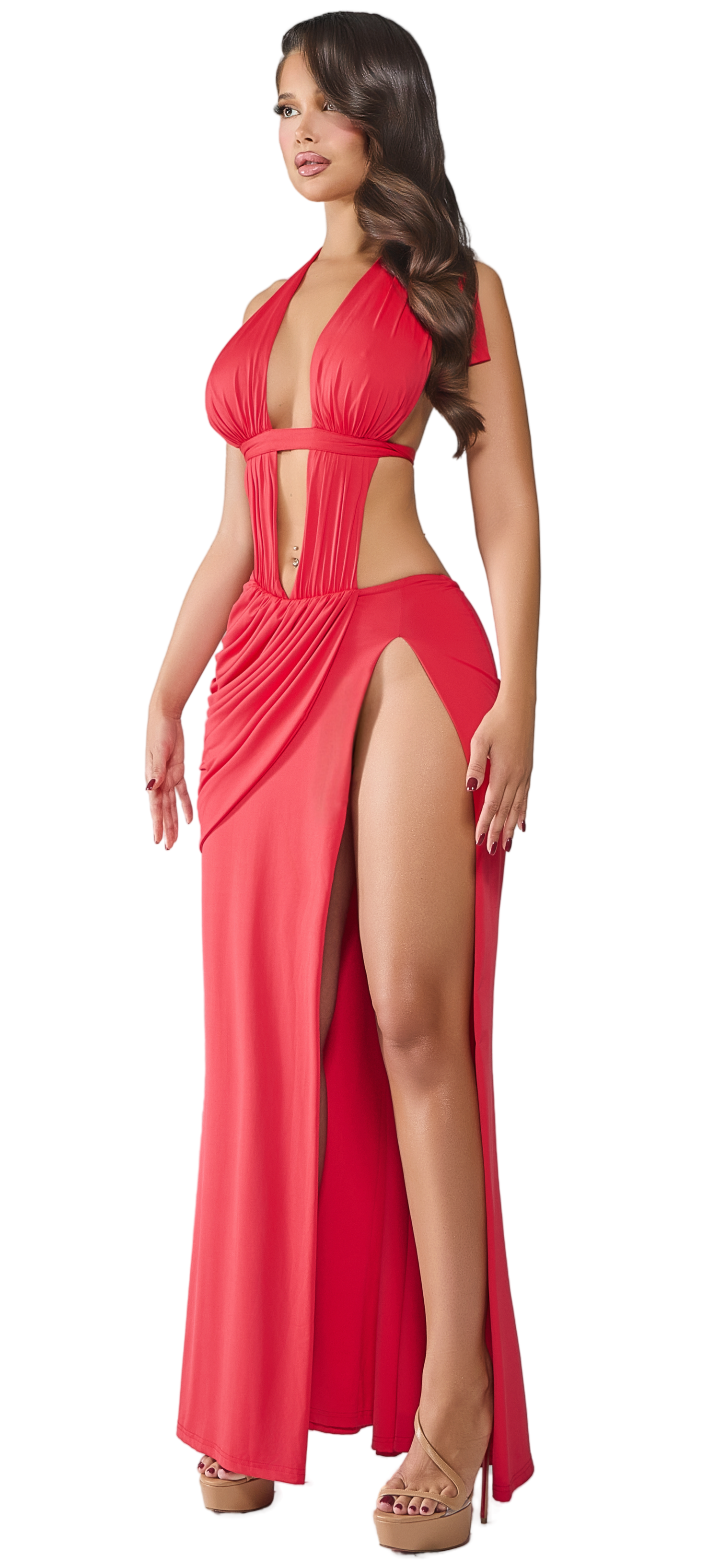 ST BARTH'S RIOT PLUNGE DRESS