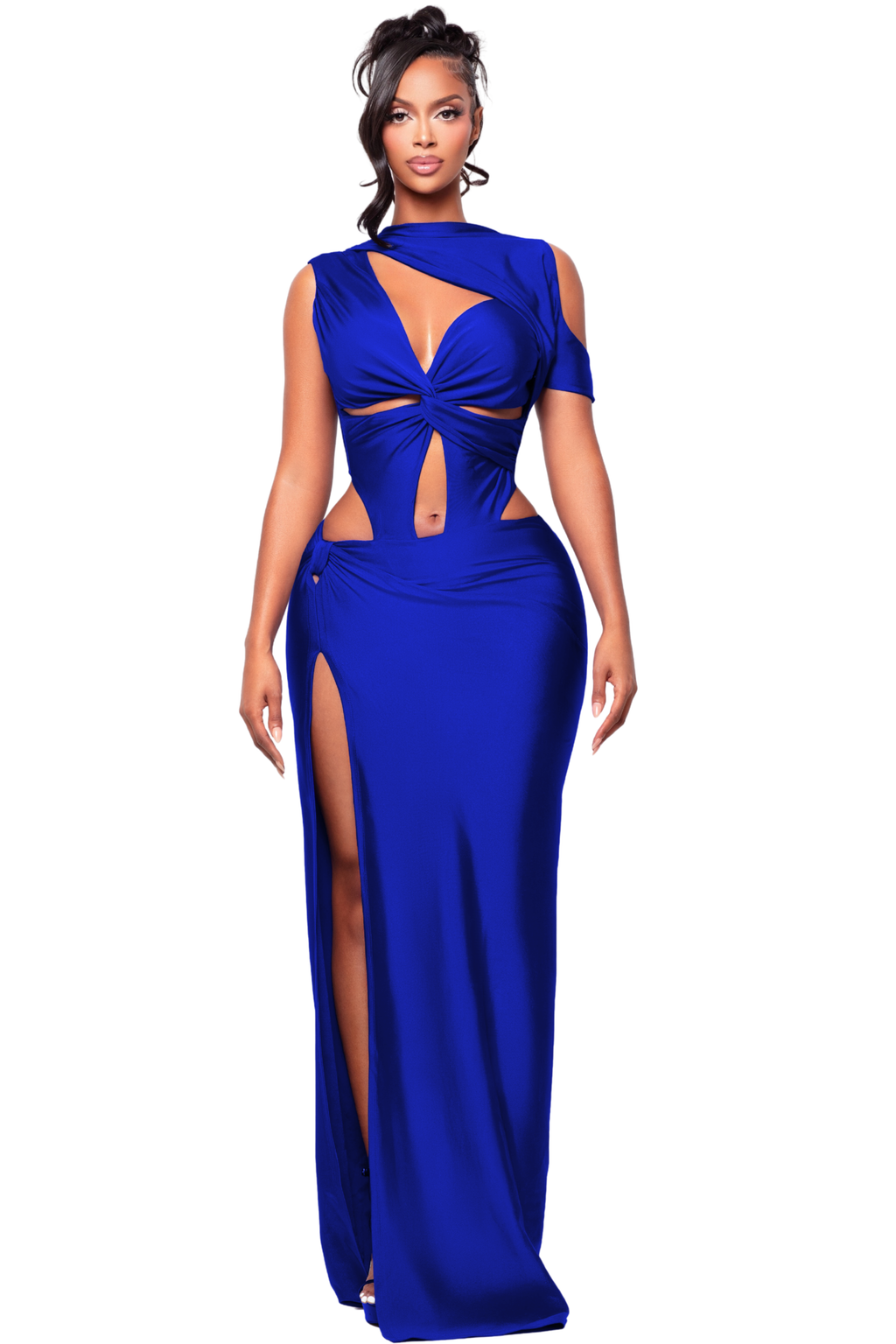 ST TROPEZ BLEU ONE SLEEVE DRESS