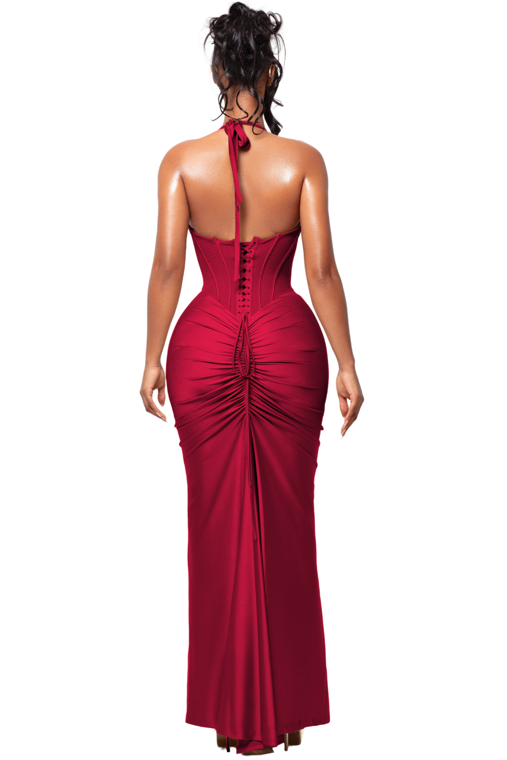 VALENCIA ROUGE CORSET DRESS