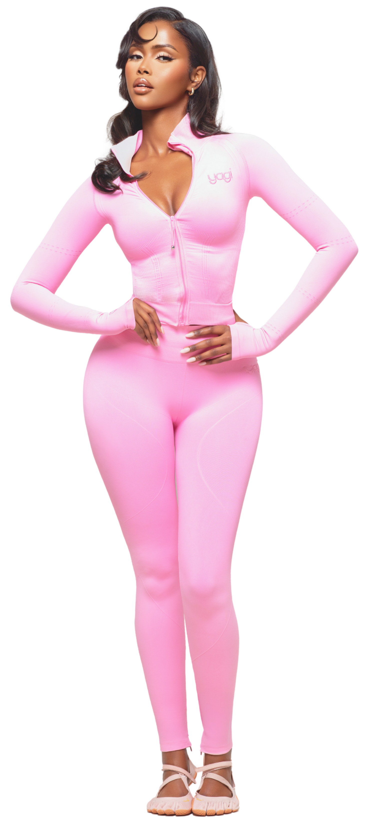 SCULPT BLUSH ZIP UP JACKET