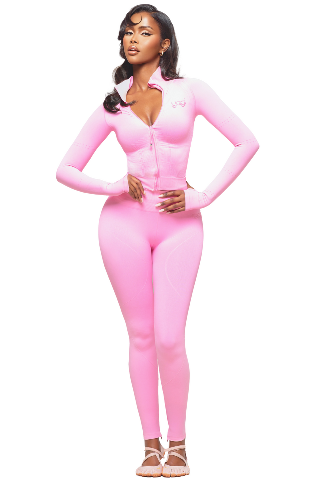 SCULPT BLUSH ZIP UP JACKET