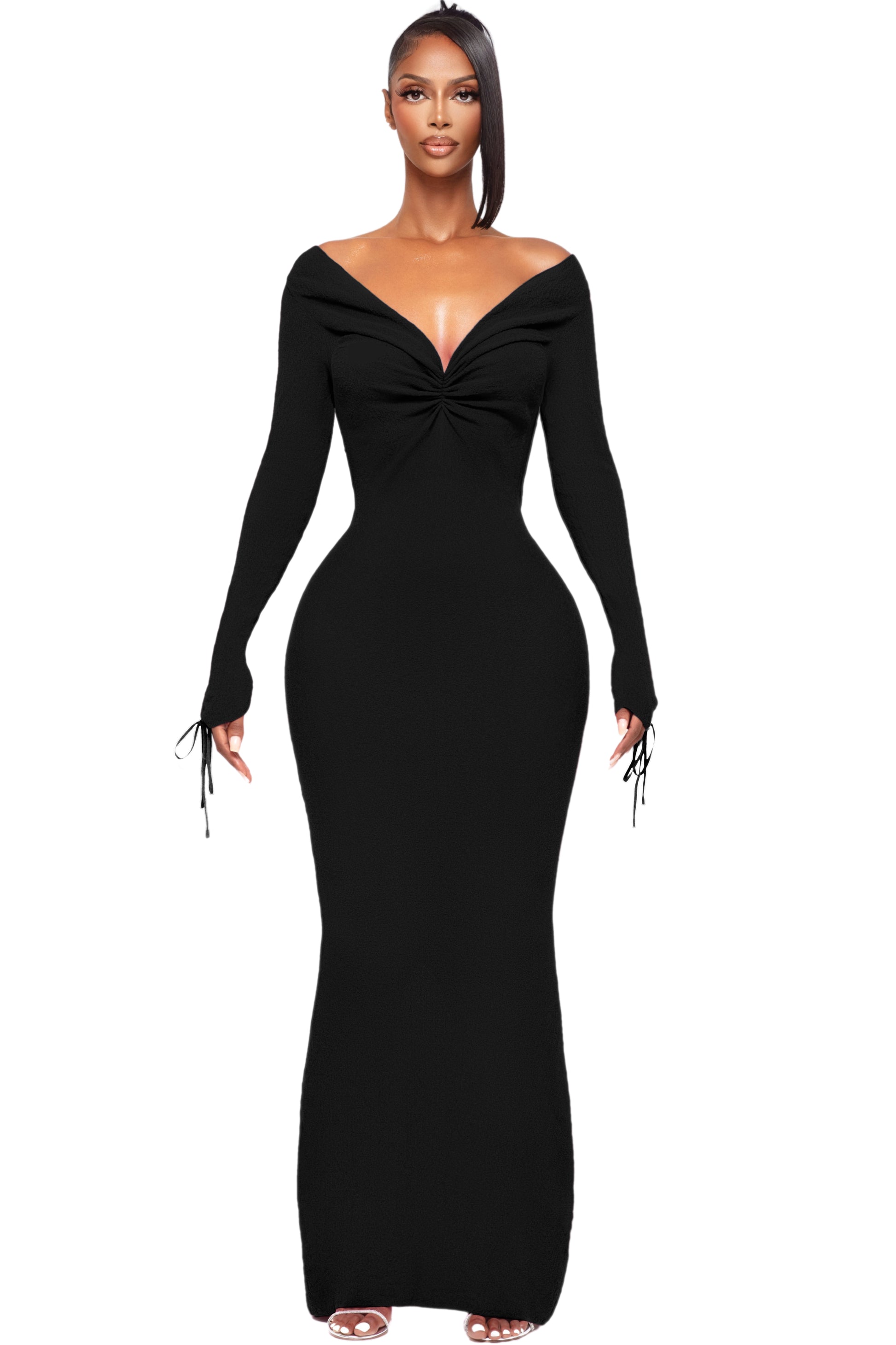 VENICE ONYX BACKLESS DRESS
