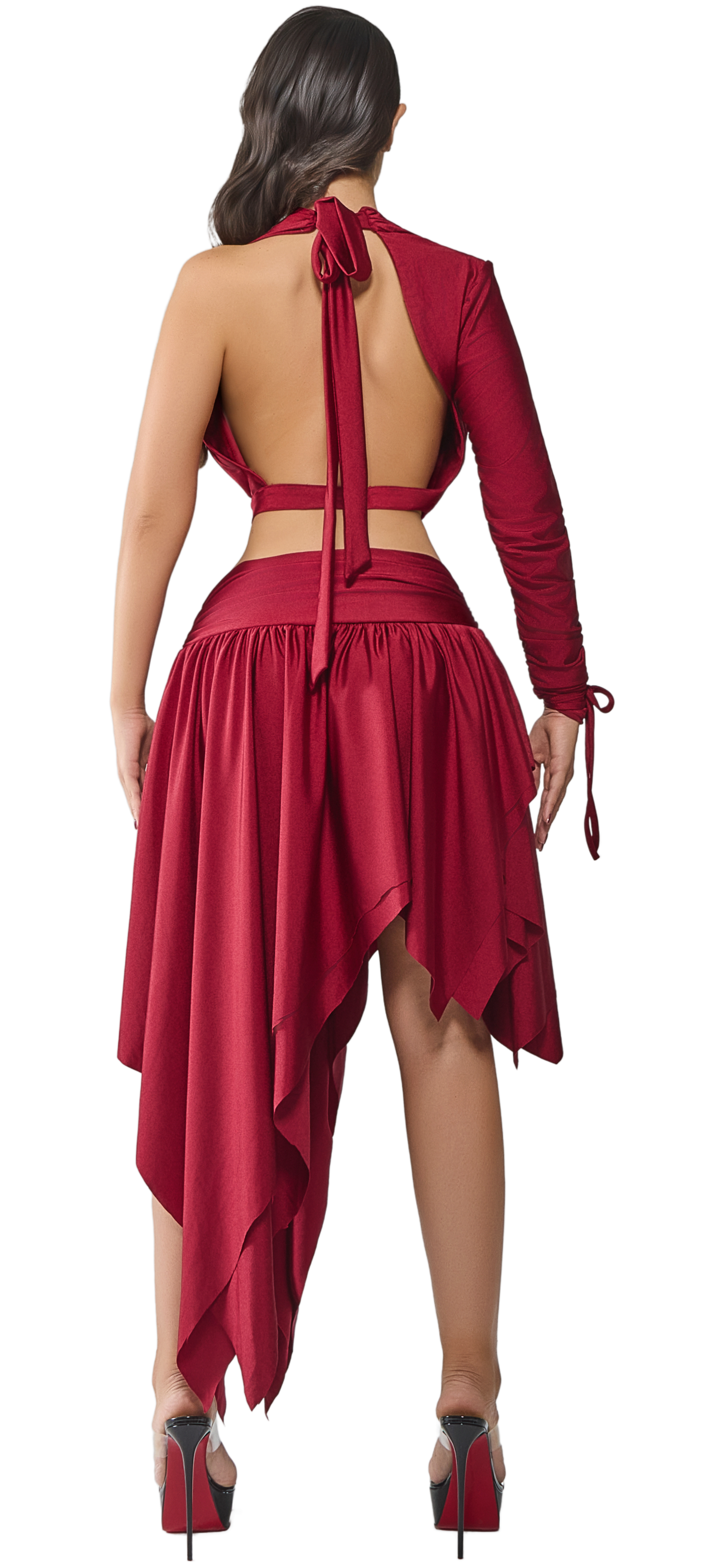 ZAHLI ROUGE FLUID SKIRT
