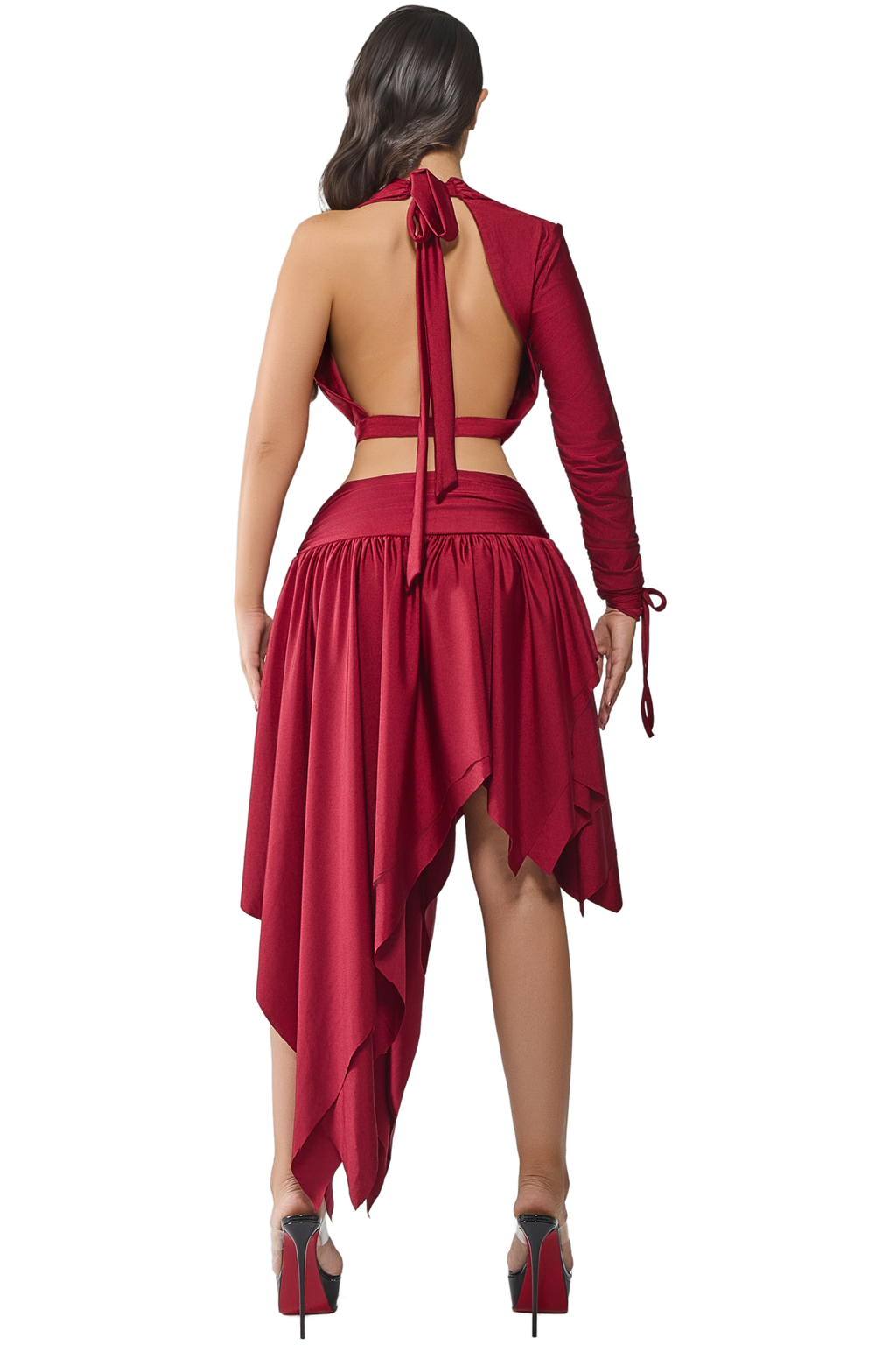 ZAHLI ROUGE FLUID SKIRT