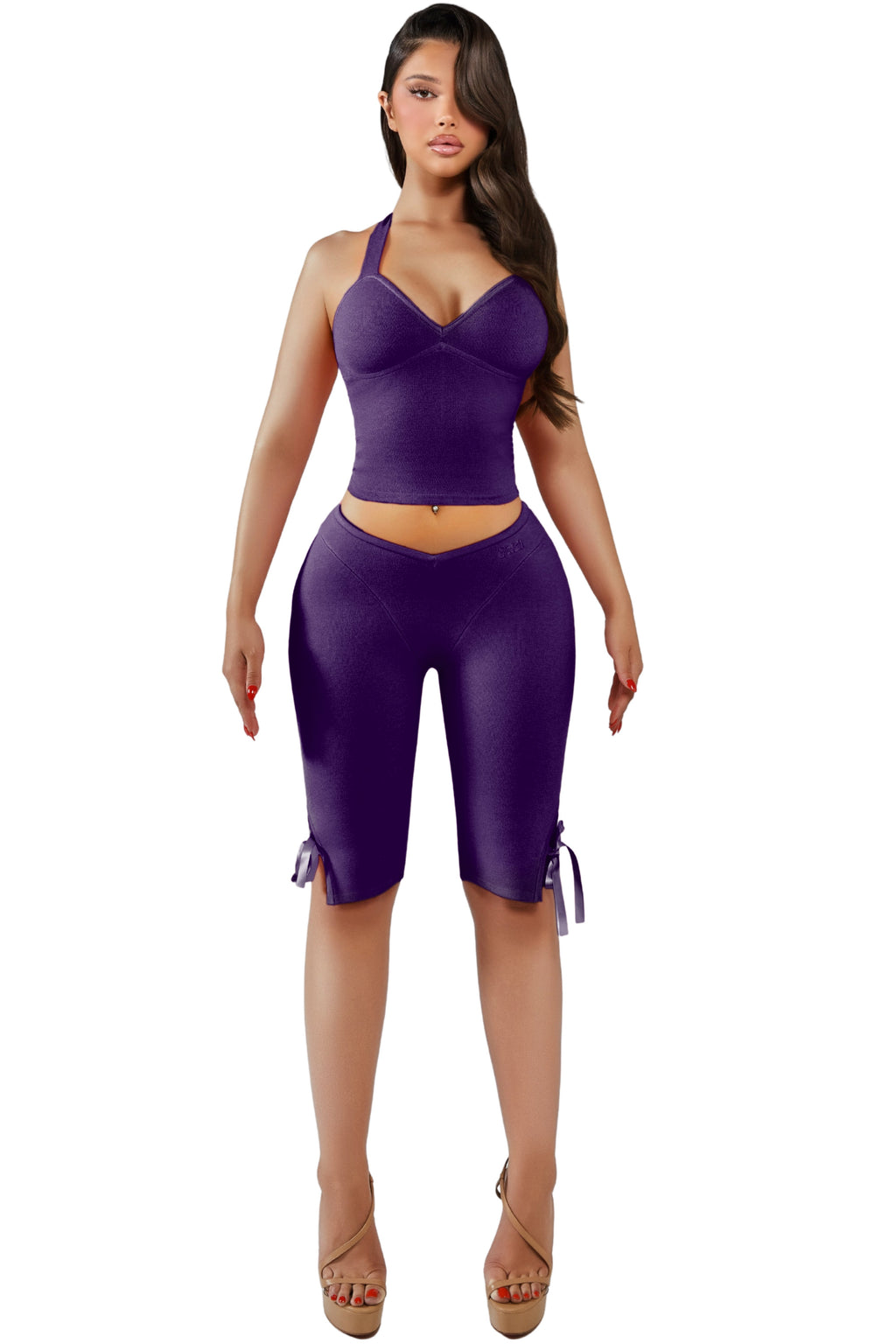 BLEU VIOLET MOON BOW CAPRI