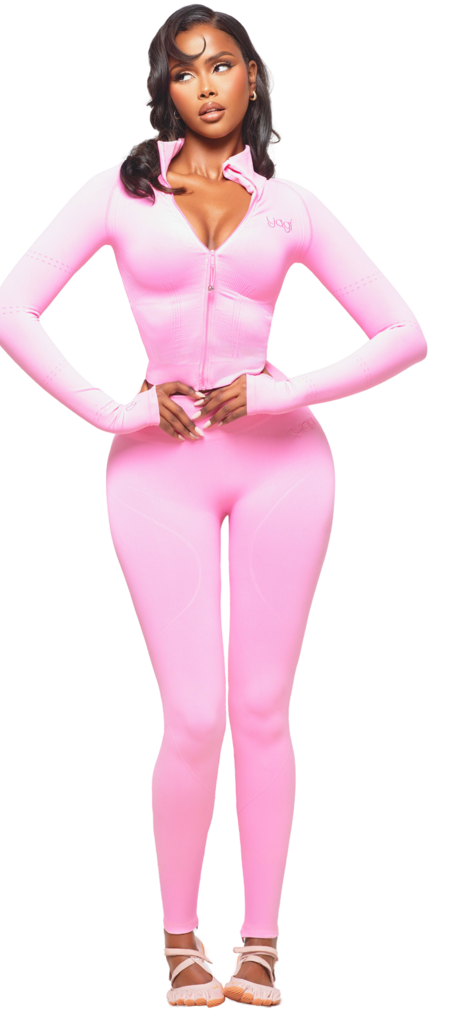 SCULPT BLUSH ZIP UP JACKET