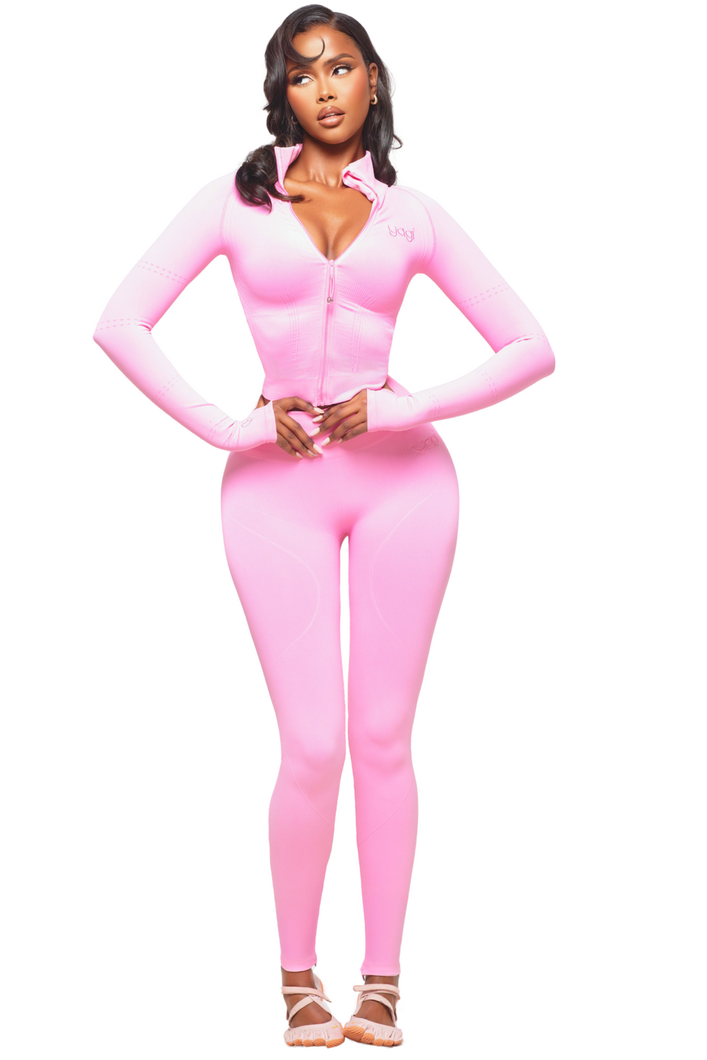 SCULPT BLUSH ZIP UP JACKET