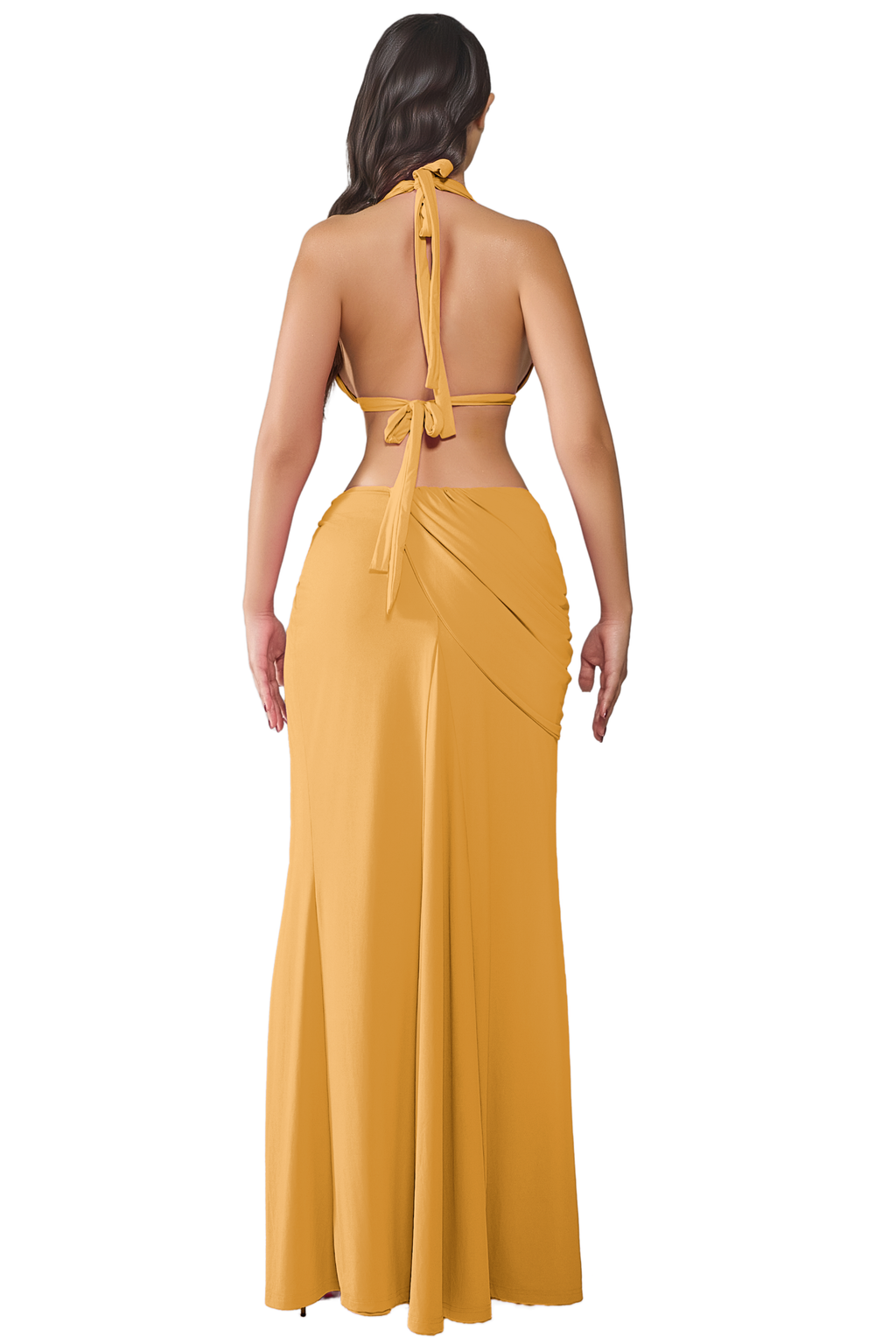 ST BARTH'S HONEY PLUNGE DRESS