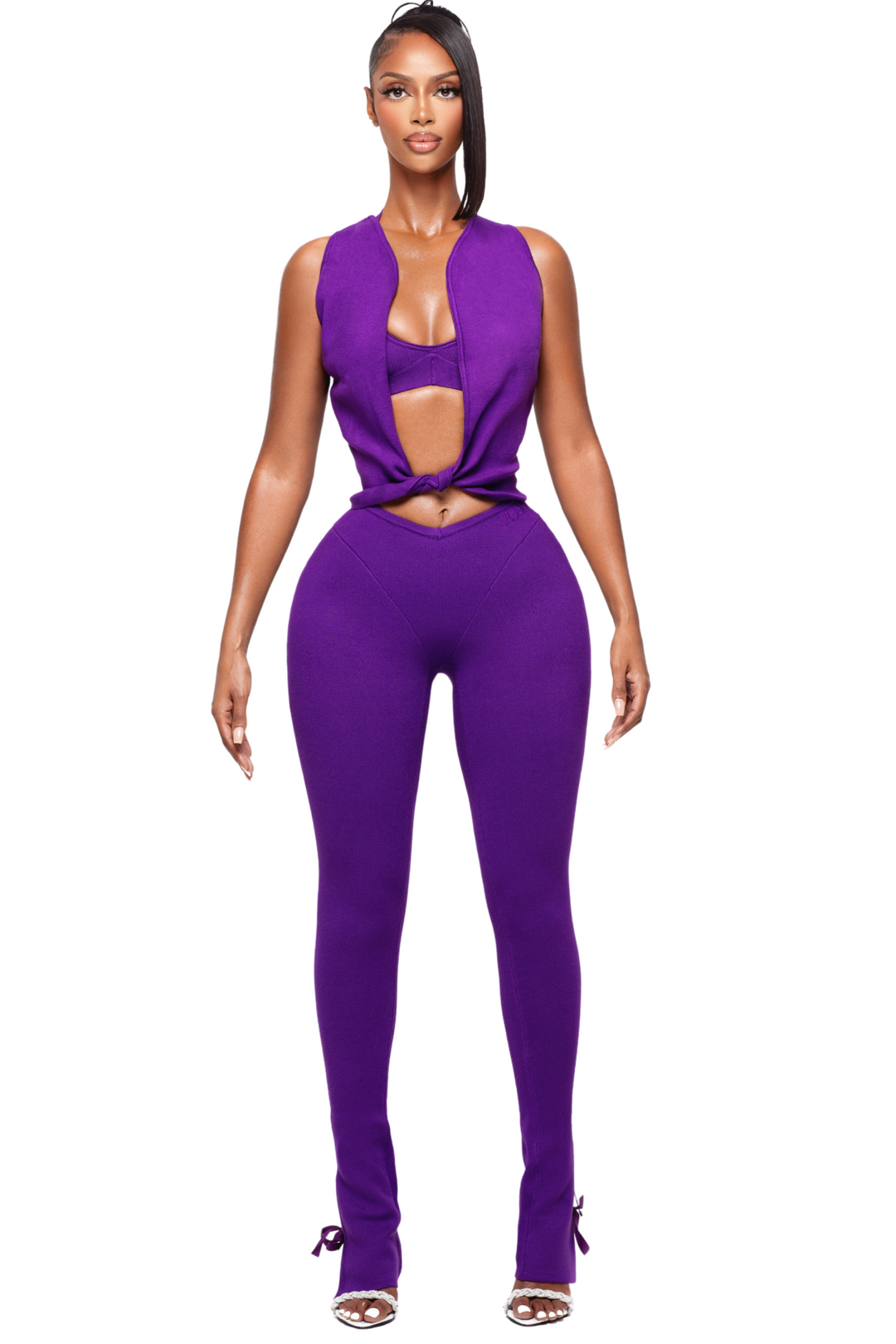 ULTRAVIOLET PLUNGE KNOT TOP