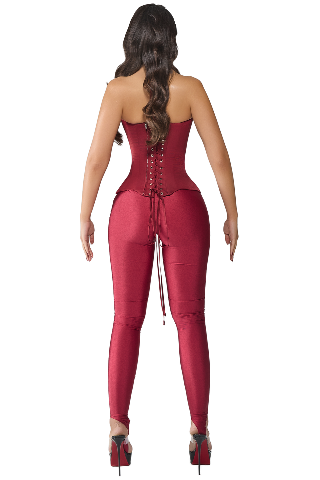 TOKYO BORDEAUX STIRRUP LEGGINGS