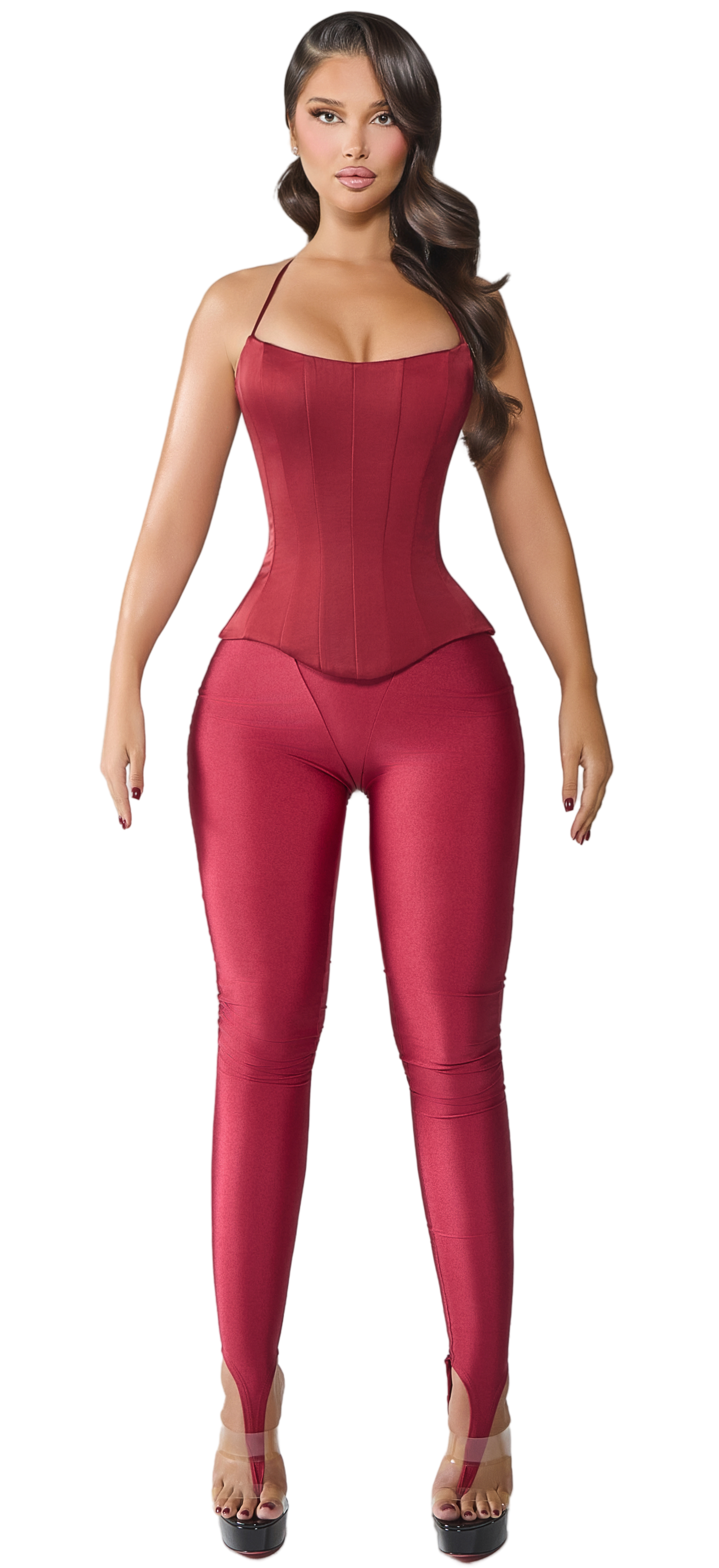 TOKYO BORDEAUX STIRRUP LEGGINGS