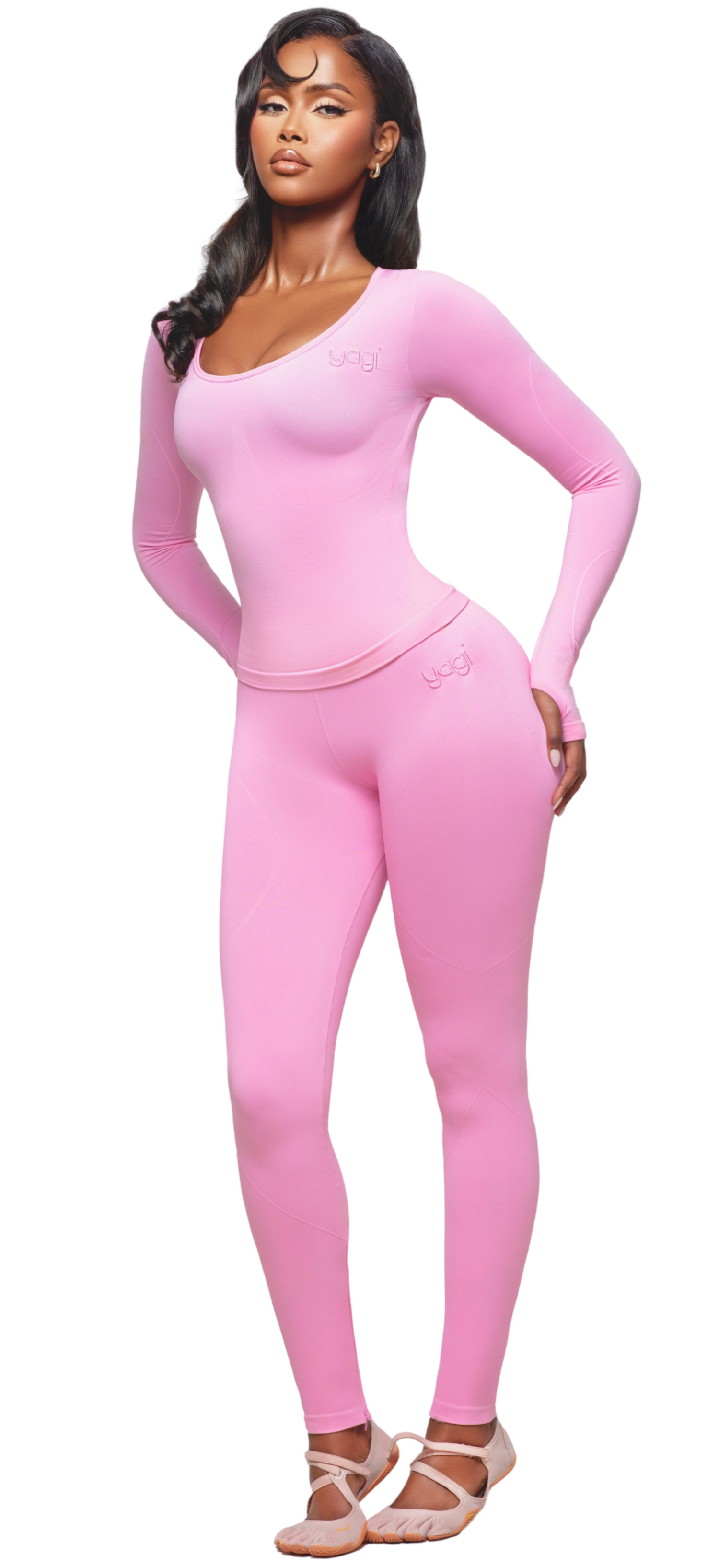SCULPT BLUSH LONG SLEEVE TOP