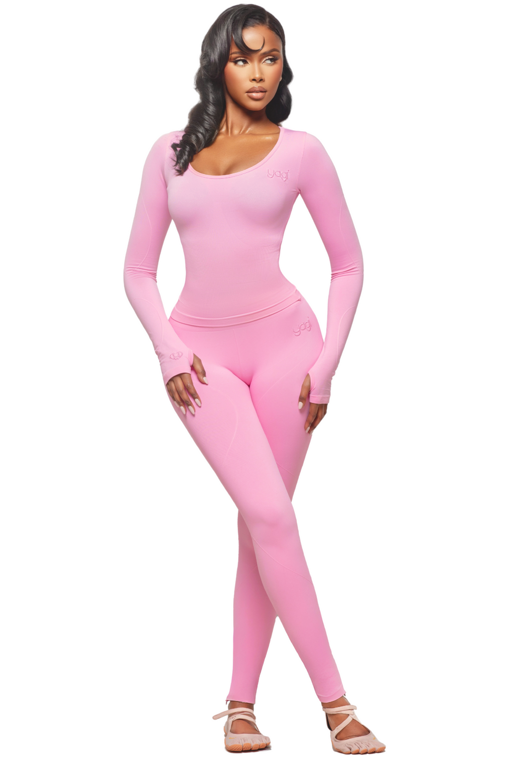 SCULPT BLUSH LONG SLEEVE TOP