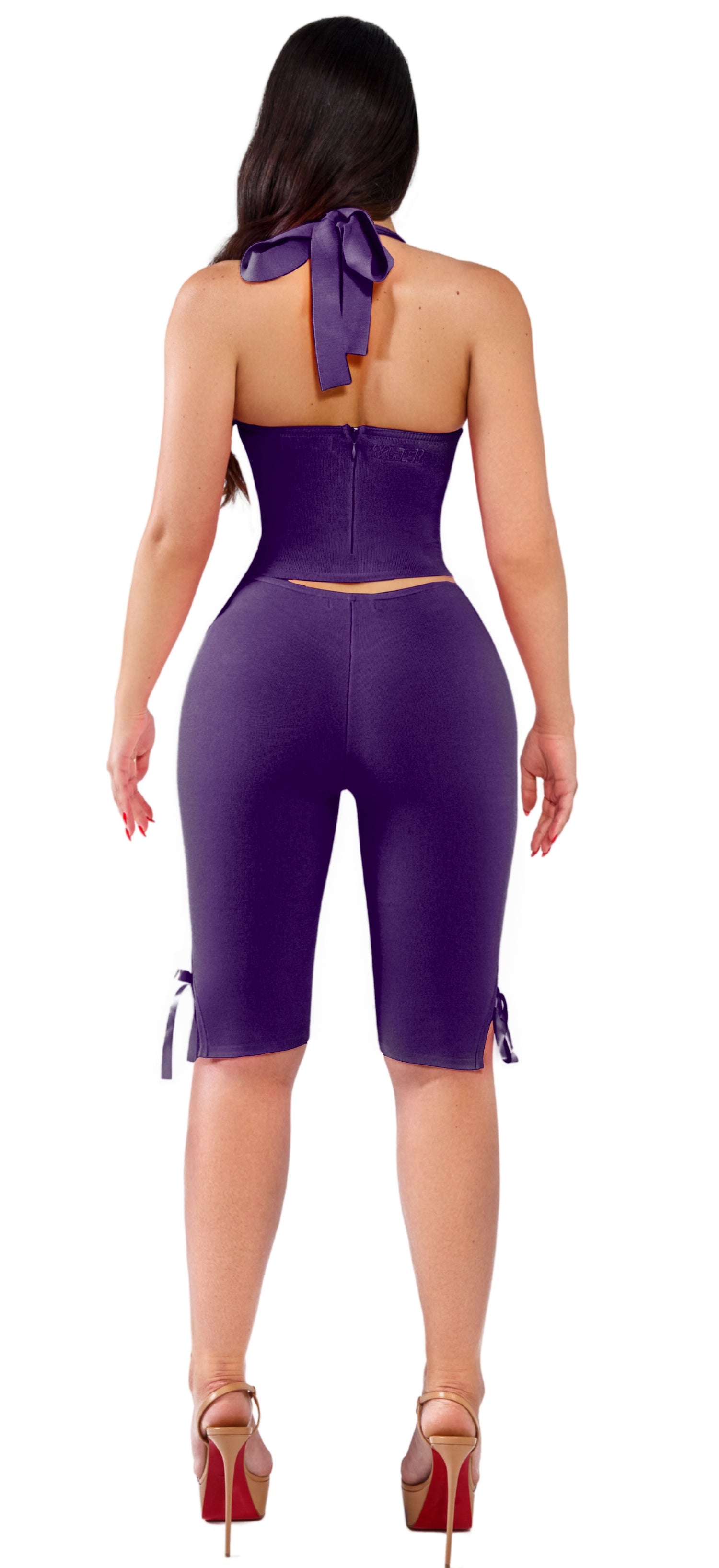BLEU VIOLET MOON BOW CAPRI