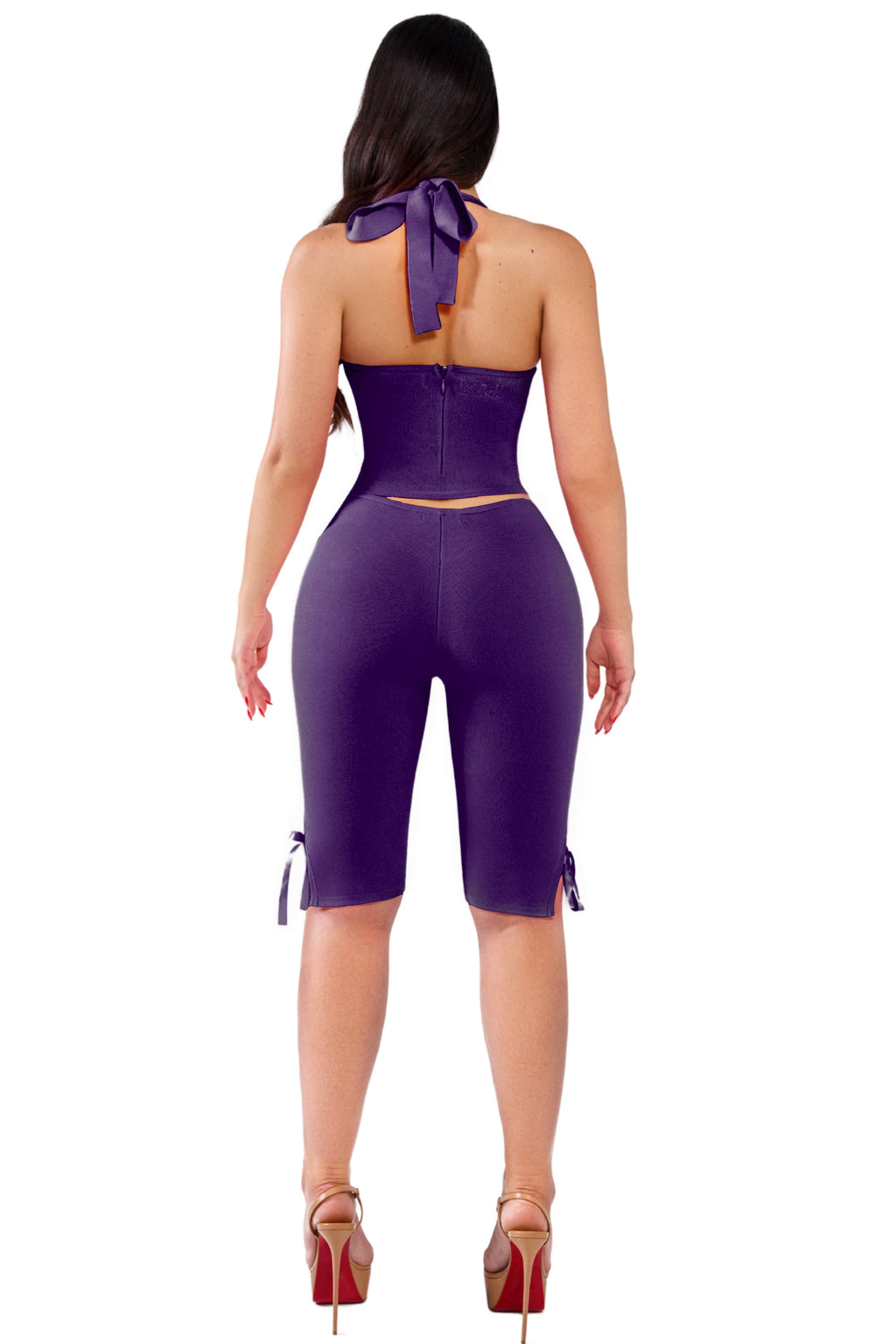 BLEU VIOLET MOON BOW CAPRI