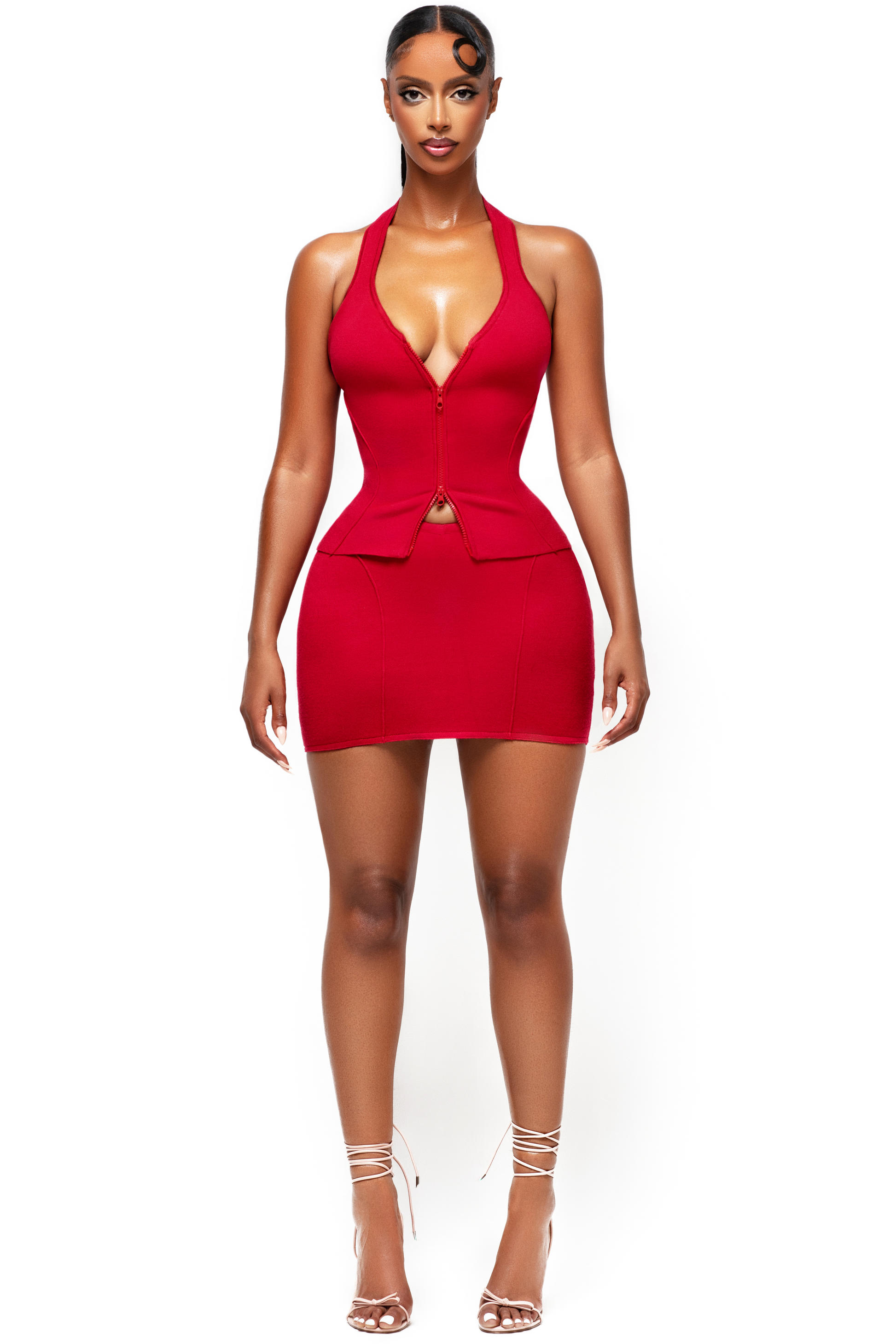RIOT HALTER ZIP TOP