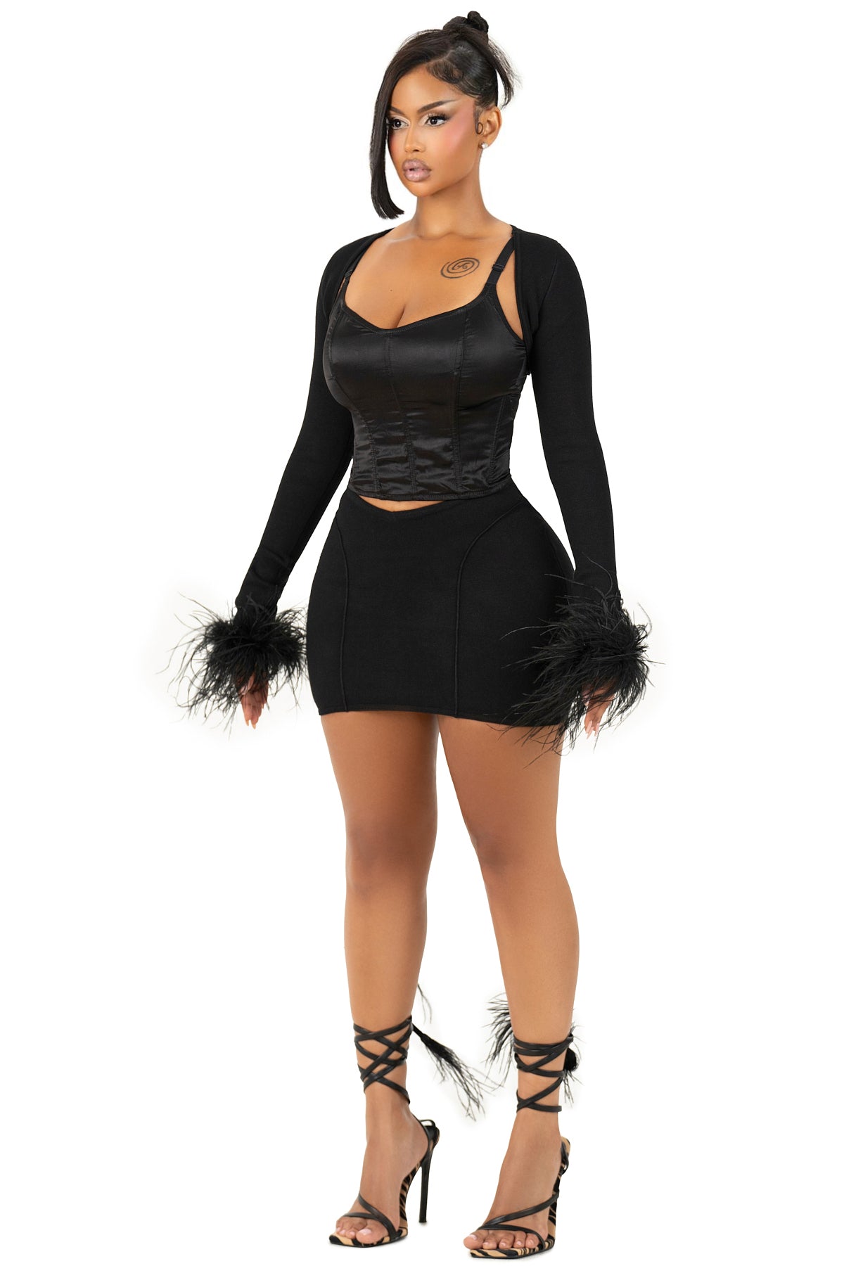 トップス CIVARIZE feather design top civarize cross design feather yarn top - メルカリ