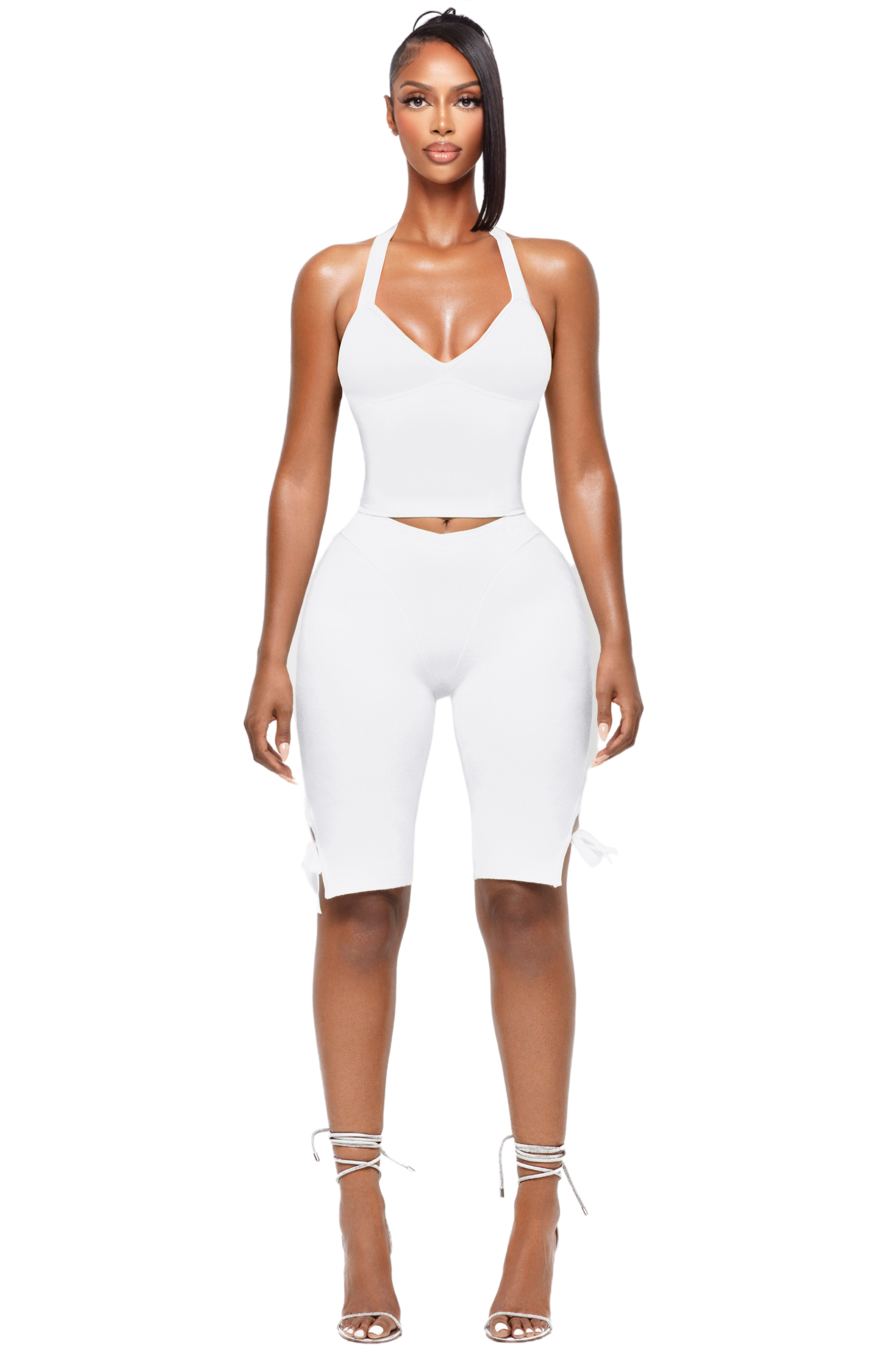 BLANCO BARDOT HALTER TOP